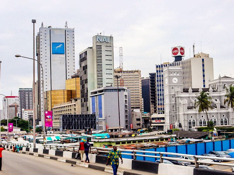 Lagos business district for African market entry